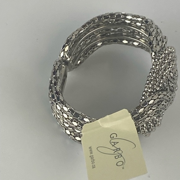 Infinity Knot Triple Strand Fashionable In Silver Bracelet NWT - Picture 5 of 6
